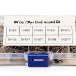 200Pcs Diode Box Set - 1N4001 to 1N5819 Zener Diodes in Clear Case-0