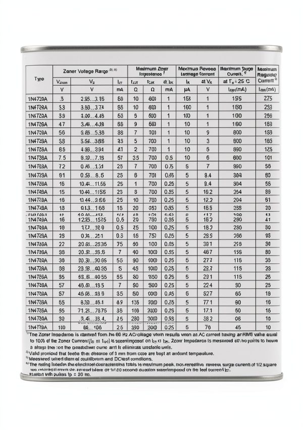 Chanzon 1N4737A 1W 7.5V Zener Diode Pack of 100 Axial DO-41-2