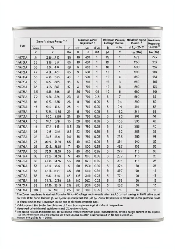 Chanzon 1N4739A 1W Zener Diode 9.1V DO-41 Pack of 100 Pieces-2