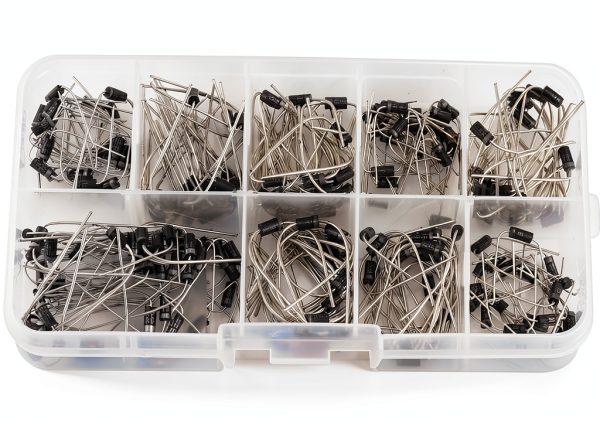 200Pcs Diode Box Set - 1N4001 to 1N5819 Zener Diodes in Clear Case-5