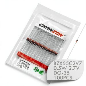 Zener Diode Chanzon BZX55C2V7 0.5W 2.7V Pack of 100 Axial DO-35-0