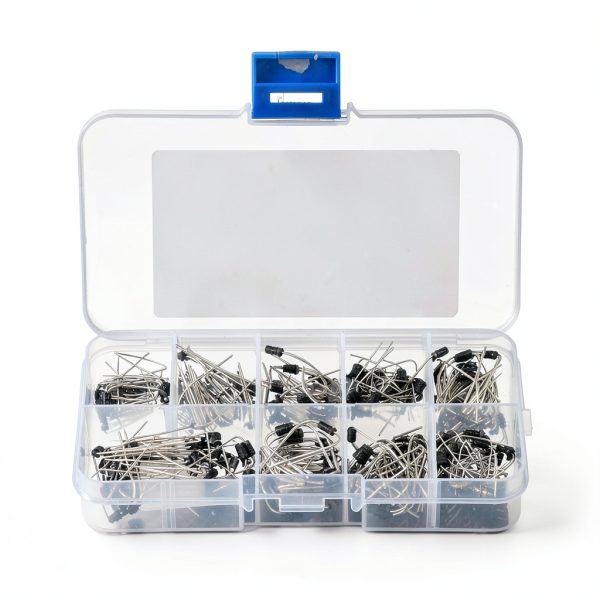 200Pcs Diode Box Set - 1N4001 to 1N5819 Zener Diodes in Clear Case-3