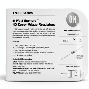 Diode 1N5349B Motorola Zener 12V 5W Axial Pack of 10-0