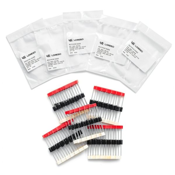Diode Assortment Kit Box by LORESO 600pcs 20 Models Silicon Diodes-2