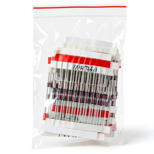 Zener Diodes 25-Value 250pcs 1W Kit by WOWOONE – 3V to 33V-4