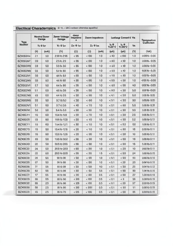 Zener Diode BZX55C8V2 0.5W 8.2V Pack of 100 Chanzon Axial-2